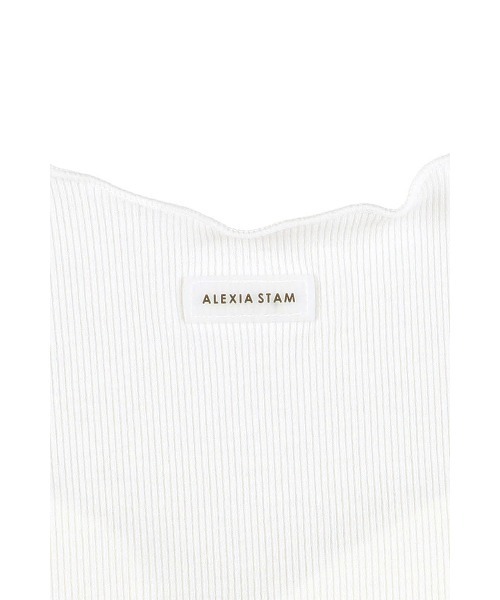 ALEXIA STAM（アリシアスタン）の「Gathered Off-Shoulder Top /オフショルギャザートップス（Tシャツ/カットソー・レディース・ブラウン/チャコールグレー/ホワイト・M/S/L）」の21枚目の写真