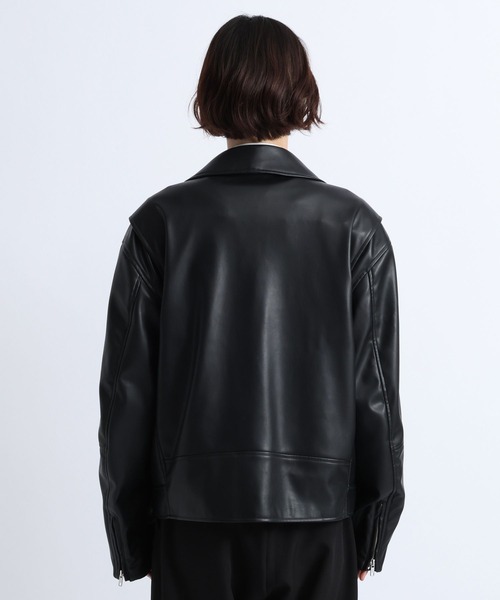 RAGEBLUE(レイジブルー)の「SYNTHETIC LEATHER DOUBLE RIDERS JACKET/シンセティックレザーダブルライダースジャケット(ライダースジャケット・メンズ・ブラック・LARGE/MEDIUM)」の15枚目の写真