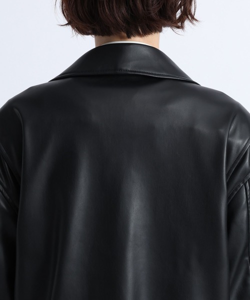 RAGEBLUE(レイジブルー)の「SYNTHETIC LEATHER DOUBLE RIDERS JACKET/シンセティックレザーダブルライダースジャケット(ライダースジャケット・メンズ・ブラック・LARGE/MEDIUM)」の16枚目の写真