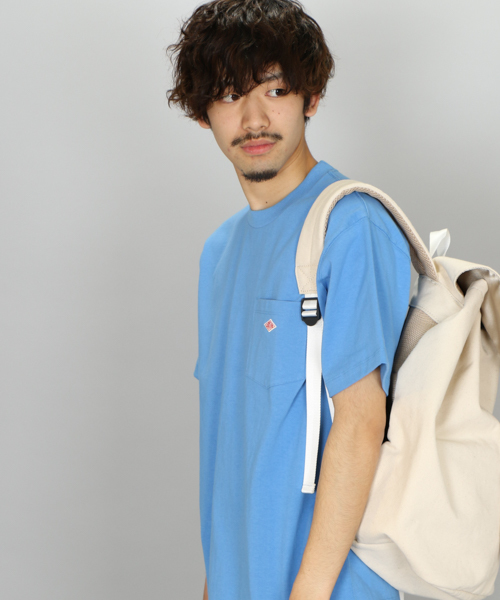 DANTON（ダントン）の「DANTONポケットTシャツ（Tシャツ/カットソー・メンズ・ホワイト/チャコールグレー/オリーブ/ブルー/ネイビー/レッド・M/L）」の5枚目の写真
