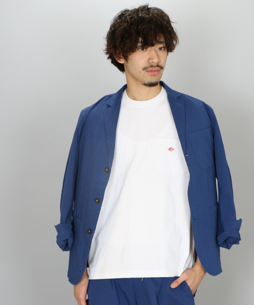DANTON（ダントン）の「DANTONポケットTシャツ（Tシャツ/カットソー・メンズ・ホワイト/チャコールグレー/オリーブ/ブルー/ネイビー/レッド・M/L）」の14枚目の写真
