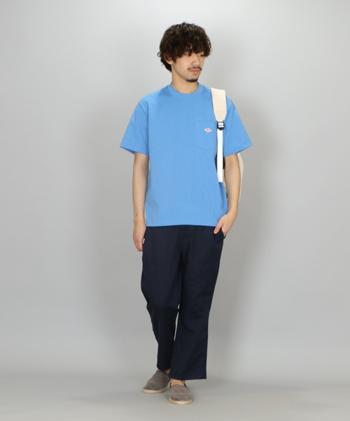 DANTON（ダントン）の「DANTONポケットTシャツ（Tシャツ/カットソー・メンズ・ホワイト/チャコールグレー/オリーブ/ブルー/ネイビー/レッド・M/L）」の12枚目の写真