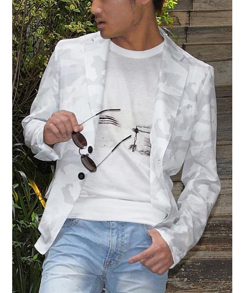 JACKROSE(ジャックローズ)の「DOT AIR テーラードジャケット(テーラードジャケット・メンズ・カモフラージュ/ブラック/ホワイト/ベージュ・L/XL/M)」の2枚目の写真