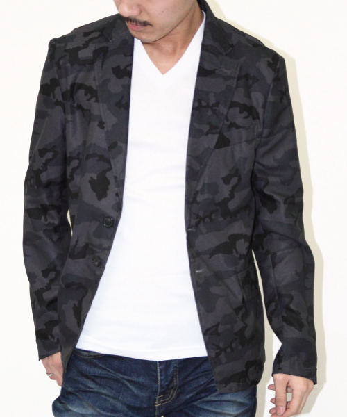 JACKROSE(ジャックローズ)の「DOT AIR テーラードジャケット(テーラードジャケット・メンズ・カモフラージュ/ブラック/ホワイト/ベージュ・L/XL/M)」の4枚目の写真