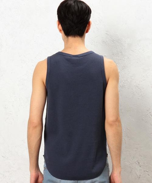 green label relaxing（グリーンレーベルリラクシング）の「SC WAFFLE LONG タンクトップ◆（タンクトップ・メンズ・グレー/ブラック/ホワイト/コバルトブルー・MEDIUM/LARGE/SMALL）」の17枚目の写真