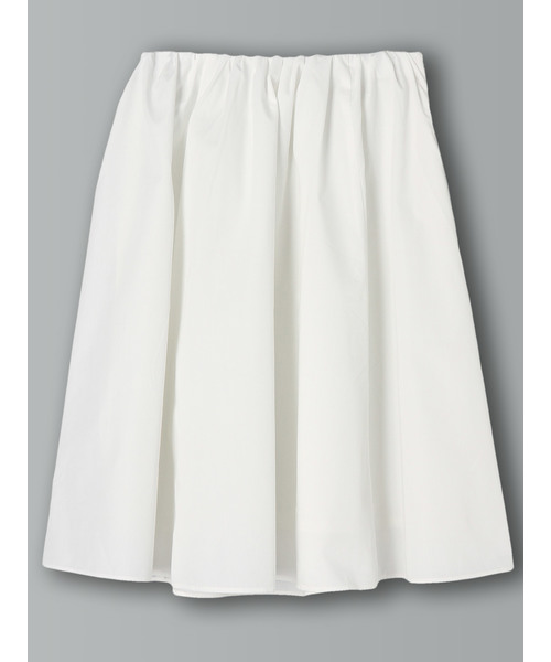 E hyphen world gallery（イーハイフンワールドギャラリー）の「T/C ブロードギャザースカート（スカート・レディース・オフホワイト/ブラック/グレイッシュベージュ/カーキ・FREE）」の2枚目の写真