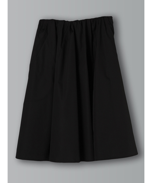 E hyphen world gallery（イーハイフンワールドギャラリー）の「T/C ブロードギャザースカート（スカート・レディース・オフホワイト/ブラック/グレイッシュベージュ/カーキ・FREE）」の9枚目の写真