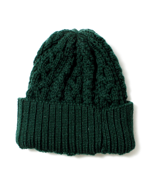 BEAMS PLUS（ビームスプラス）の「BEAMS PLUS / ケーブルワッチキャップ（ニットキャップ/ビーニー・メンズ・ナチュラル/チャコールグレー/ブラック/ネイビー/ワイン/ダークグリーン・ONE SIZE）」の10枚目の写真