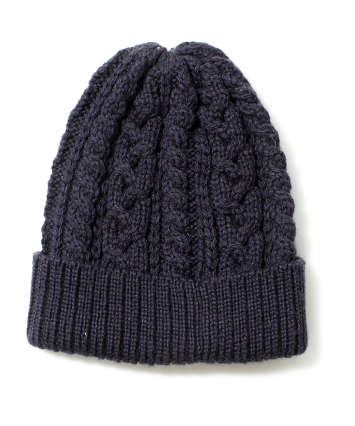 BEAMS PLUS（ビームスプラス）の「BEAMS PLUS / ケーブルワッチキャップ（ニットキャップ/ビーニー・メンズ・ナチュラル/チャコールグレー/ブラック/ネイビー/ワイン/ダークグリーン・ONE SIZE）」の11枚目の写真