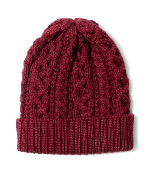 BEAMS PLUS（ビームスプラス）の「BEAMS PLUS / ケーブルワッチキャップ（ニットキャップ/ビーニー・メンズ・ナチュラル/チャコールグレー/ブラック/ネイビー/ワイン/ダークグリーン・ONE SIZE）」の12枚目の写真