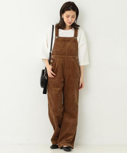 Another Edition（アナザーエディション）の「コーデュロイオーバーオール/ AEBC CORD OVERALL◆（サロペット/オーバーオール・レディース・ブラウン・SMALL/MEDIUM）」の2枚目の写真