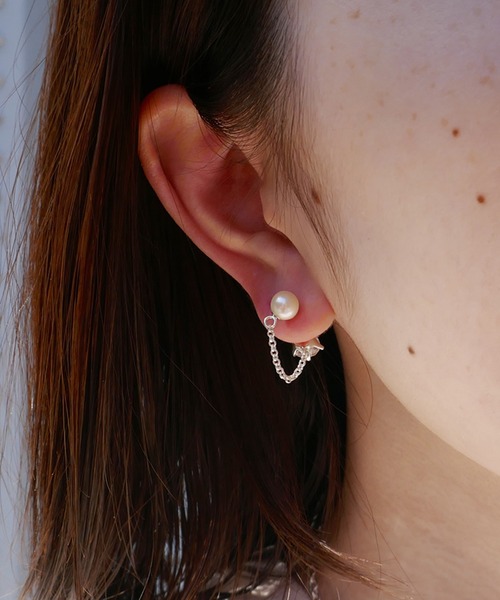 e.m.（イーエム）の「SILVER925パールキャッチジルコニアピアス/レディース/メンズ/（ピアス（片耳用）・レディース・シルバー・FREE）」の12枚目の写真