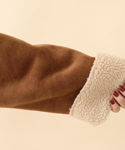 coen（コーエン）の「フェイクムートンコート（ムートンコート・レディース・ブラウン/ネイビー・MEDIUM/LARGE）」の18枚目の写真