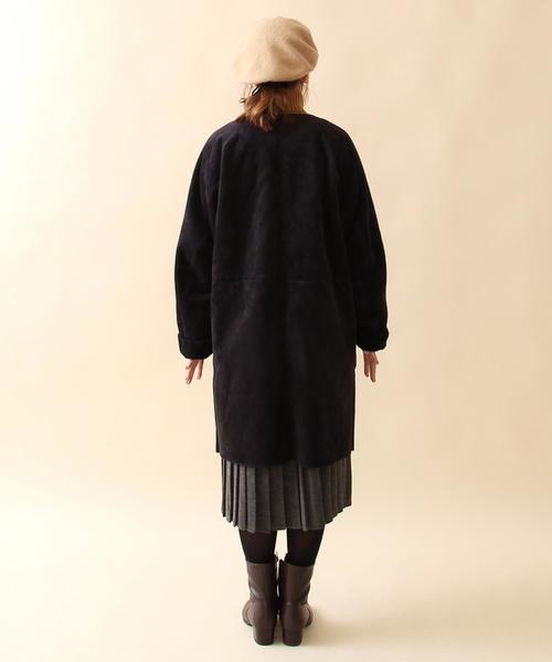 coen（コーエン）の「フェイクムートンコート（ムートンコート・レディース・ブラウン/ネイビー・MEDIUM/LARGE）」の11枚目の写真