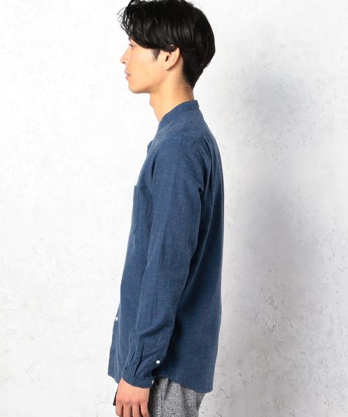 green label relaxing（グリーンレーベルリラクシング）の「KC BRUSHED/OX バンドカラー シャツ◆（シャツ/ブラウス・メンズ・ダークグレー/ネイビー/ホワイト・SMALL/MEDIUM/LARGE）」の11枚目の写真