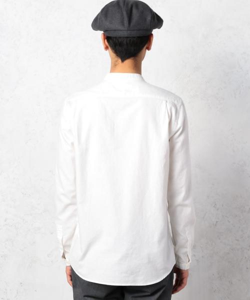 green label relaxing（グリーンレーベルリラクシング）の「KC BRUSHED/OX バンドカラー シャツ◆（シャツ/ブラウス・メンズ・ダークグレー/ネイビー/ホワイト・SMALL/MEDIUM/LARGE）」の5枚目の写真