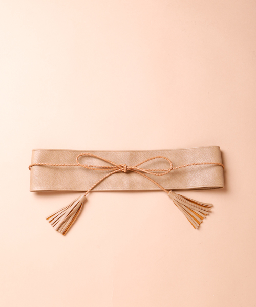 mystic（ミスティック）の「三つ編みﾀｯｾﾙ太ﾍﾞﾙﾄ（ベルト・レディース・ブラック/ブラウン/ベージュ・ﾌﾘ-）」の3枚目の写真