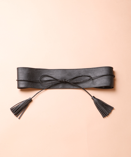 mystic（ミスティック）の「三つ編みﾀｯｾﾙ太ﾍﾞﾙﾄ（ベルト・レディース・ブラック/ブラウン/ベージュ・ﾌﾘ-）」の2枚目の写真