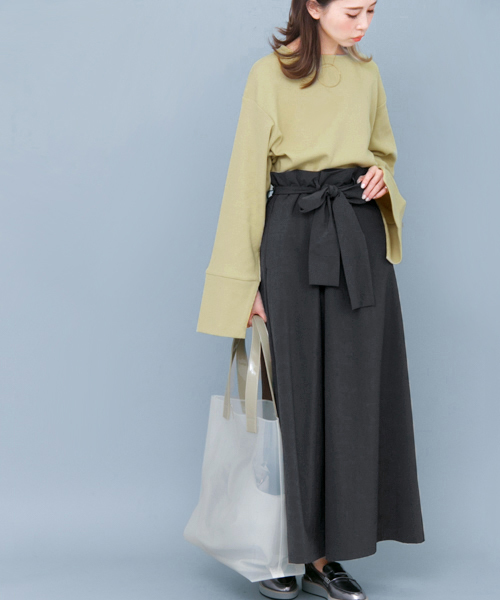 KBF（ケイビーエフ）の「KBF ウエストベルトロングスカート（スカート・レディース・ブラウン/ベージュ/ネイビー・ONE）」の8枚目の写真