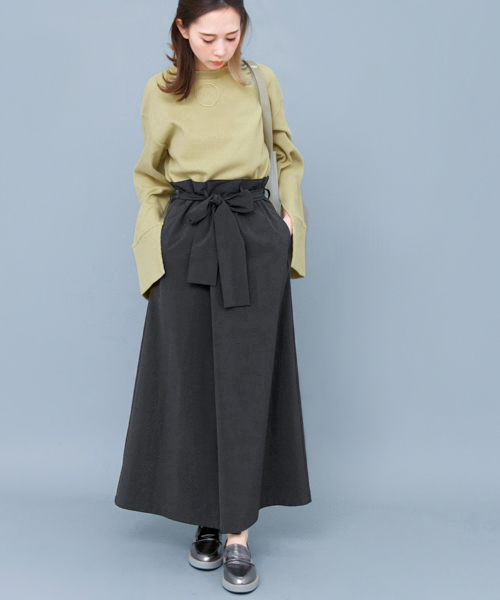 KBF（ケイビーエフ）の「KBF ウエストベルトロングスカート（スカート・レディース・ブラウン/ベージュ/ネイビー・ONE）」の18枚目の写真