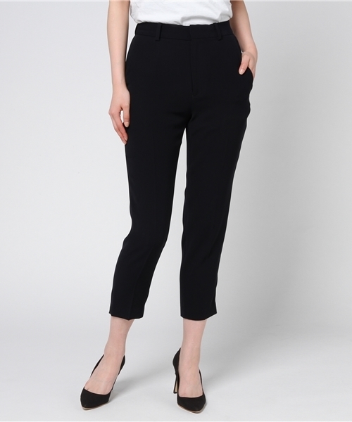 FONCE(フォンセ)の「ノータックテーパードパンツ(その他パンツ・レディース・ダークネイビー/ベージュ/コーラル・34/38/36)」の2枚目の写真