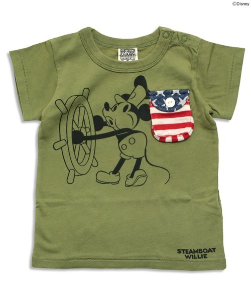 F.O.KIDS(エフオーキッズ)の「Disney(ディズニー) ポケットミッキーマウス(Tシャツ/カットソー・キッズ・ベージュ/イエロー/カーキ・100/120/95/110/80/90/140/130)」の10枚目の写真