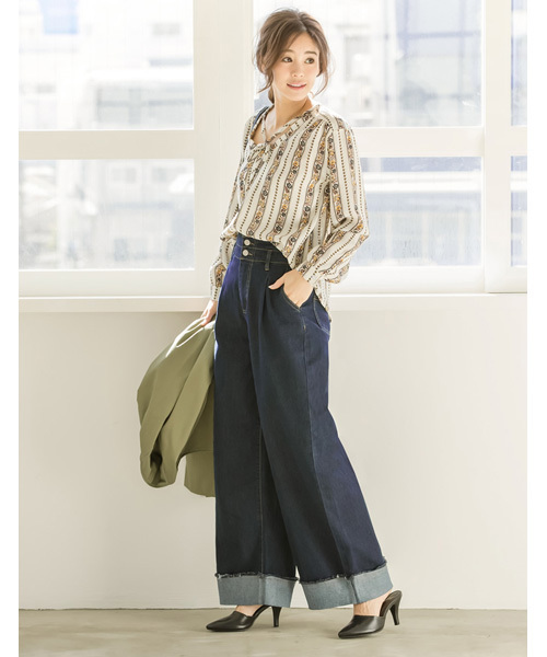 Re:EDIT（リエディ）の「[リエディ]ハイウエストワイドデニムボトムス/パンツ/デニムパンツ（その他パンツ・レディース・ライトブルー/ダークブルー・SMALL/MEDIUM）」の18枚目の写真