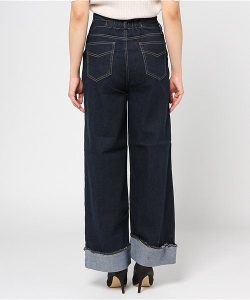 Re:EDIT（リエディ）の「[リエディ]ハイウエストワイドデニムボトムス/パンツ/デニムパンツ（その他パンツ・レディース・ライトブルー/ダークブルー・SMALL/MEDIUM）」の5枚目の写真