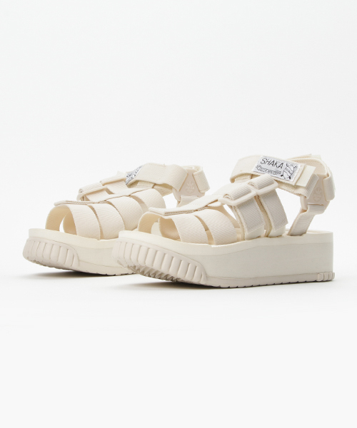 go slow caravan(ゴースローキャラバン)の「SHAKA/シャカ RALLY PLATFORM WOMENS(サンダル・レディース・ブラック/ネイビー/ナチュラル・LARGE/MEDIUM)」の1枚目の写真