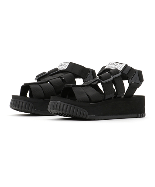 go slow caravan(ゴースローキャラバン)の「SHAKA/シャカ RALLY PLATFORM WOMENS(サンダル・レディース・ブラック/ネイビー/ナチュラル・LARGE/MEDIUM)」の2枚目の写真