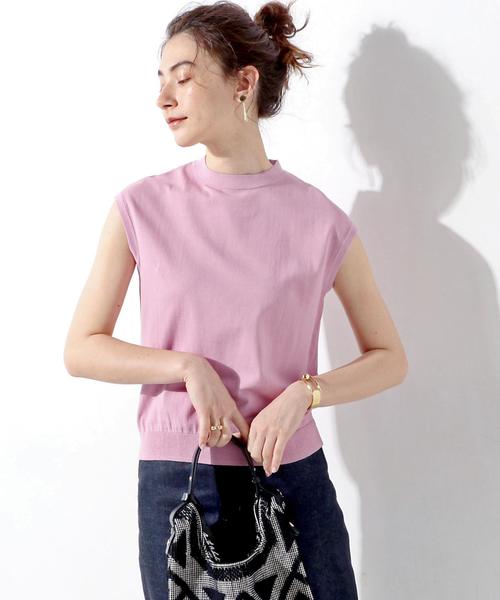 UNITED ARROWS（ユナイテッドアローズ）の「UBBT ハイネック ニット プルオーバー † ◆（ニット/セーター・レディース・オフホワイト/ブラック/ライトピンク・FREE）」の3枚目の写真