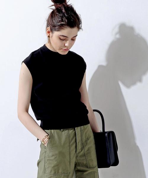 UNITED ARROWS（ユナイテッドアローズ）の「UBBT ハイネック ニット プルオーバー † ◆（ニット/セーター・レディース・オフホワイト/ブラック/ライトピンク・FREE）」の2枚目の写真