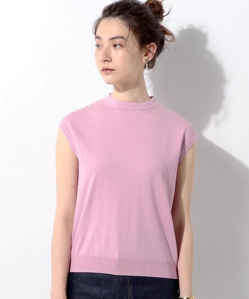 UNITED ARROWS（ユナイテッドアローズ）の「UBBT ハイネック ニット プルオーバー † ◆（ニット/セーター・レディース・オフホワイト/ブラック/ライトピンク・FREE）」の5枚目の写真