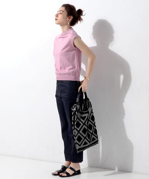 UNITED ARROWS（ユナイテッドアローズ）の「UBBT ハイネック ニット プルオーバー † ◆（ニット/セーター・レディース・オフホワイト/ブラック/ライトピンク・FREE）」の7枚目の写真