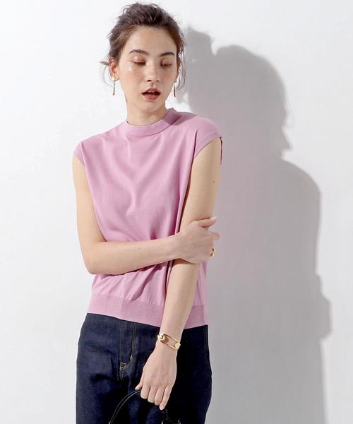 UNITED ARROWS（ユナイテッドアローズ）の「UBBT ハイネック ニット プルオーバー † ◆（ニット/セーター・レディース・オフホワイト/ブラック/ライトピンク・FREE）」の21枚目の写真