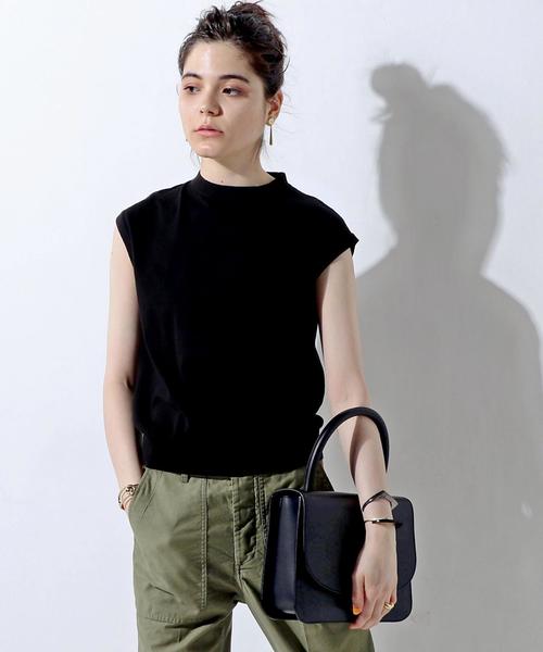 UNITED ARROWS（ユナイテッドアローズ）の「UBBT ハイネック ニット プルオーバー † ◆（ニット/セーター・レディース・オフホワイト/ブラック/ライトピンク・FREE）」の9枚目の写真