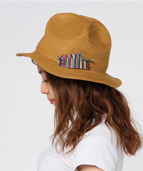 チャイハネ（チャイハネ）の「【チャイハネ】フォークロアリボンペーパーハット（ハット・レディース・ブラウン/レッド・FREE）」の11枚目の写真