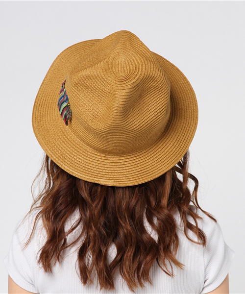 チャイハネ（チャイハネ）の「【チャイハネ】フォークロアリボンペーパーハット（ハット・レディース・ブラウン/レッド・FREE）」の12枚目の写真