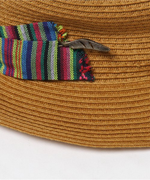 チャイハネ（チャイハネ）の「【チャイハネ】フォークロアリボンペーパーハット（ハット・レディース・ブラウン/レッド・FREE）」の14枚目の写真