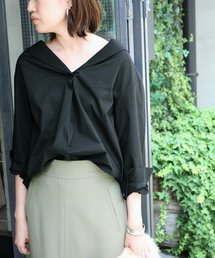 ショールカラーニュアンスシャツ◆