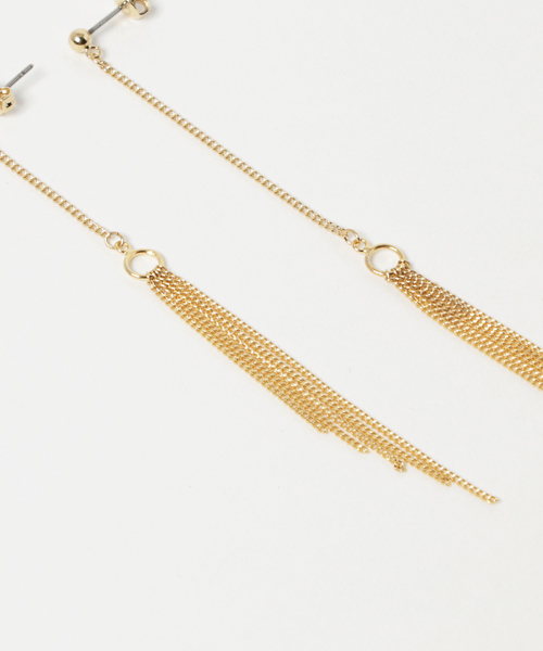 RIVE DROITE（リヴドロワ）の「アシメタッセルピアス（ピアス（両耳用）・レディース・ゴールド・FREE）」の2枚目の写真