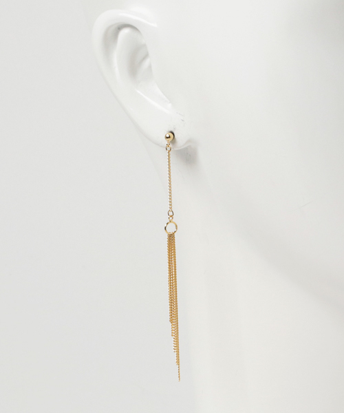 RIVE DROITE（リヴドロワ）の「アシメタッセルピアス（ピアス（両耳用）・レディース・ゴールド・FREE）」の3枚目の写真