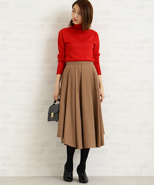 N.(N. Natural Beauty Basic)(エヌエヌナチュラルビューティーベーシック)の「ウールベーシックタートルニット(ニット/セーター・レディース・レッド/ブルー/ピンク/グレー/ブラック/ホワイト・MEDIUM)」の8枚目の写真