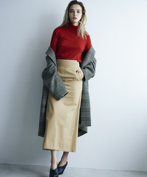 N.(N. Natural Beauty Basic)(エヌエヌナチュラルビューティーベーシック)の「ウールベーシックタートルニット(ニット/セーター・レディース・レッド/ブルー/ピンク/グレー/ブラック/ホワイト・MEDIUM)」の21枚目の写真