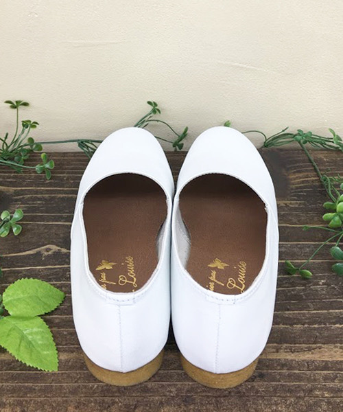 Marie-Louise（マリ－・ルイ－ズ）の「【Marie-Louise/マリールイーズ】レザーフラットシューズ/#MLS-70L（バレエシューズ・レディース・ホワイト/ブラック・38/39/36/37）」の4枚目の写真