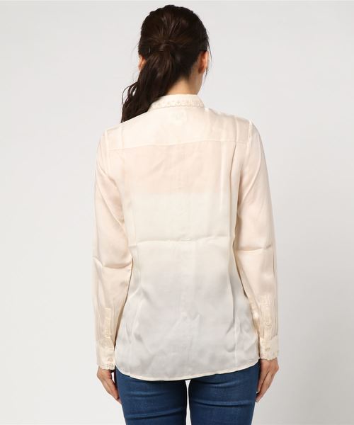 TRANS CONTINENTS（トランスコンチネンツ）の「【SWILDENS】CHEMISE SATIN FLUID（シャツ/ブラウス・レディース・ホワイト・M/S）」の3枚目の写真