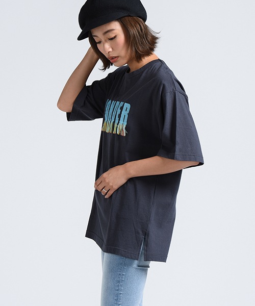 LIPSTAR（リップスター）の「フリンジWONDERロゴ刺繍Tシャツ（Tシャツ/カットソー・レディース・オフホワイト/ブラック/ベージュ・M）」の8枚目の写真