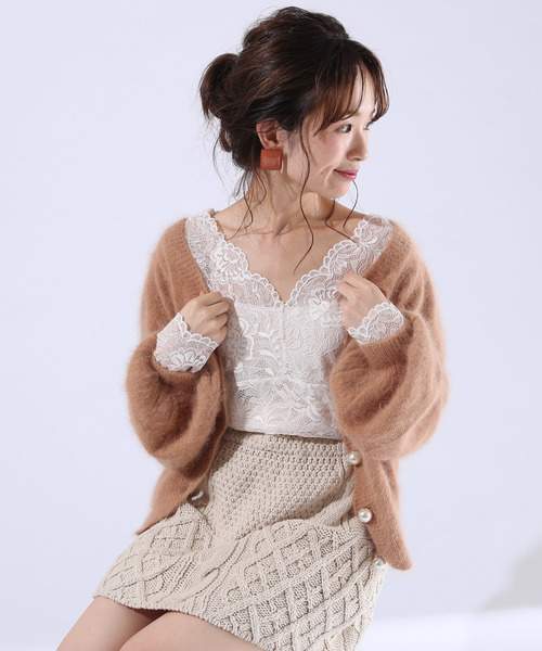 Who S Who Chico フーズフーチコ の スカラップレース長袖po Tシャツ カットソー Wear