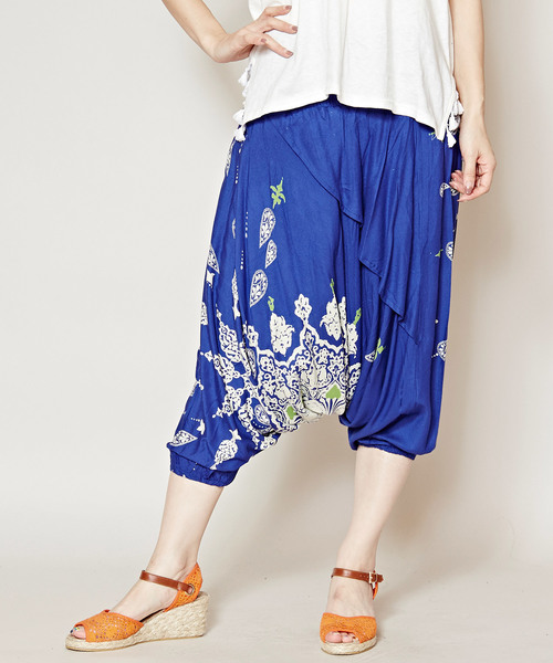 チャイハネ（チャイハネ）の「【チャイハネ】yul オリエンタルサルエルパンツ（その他パンツ・レディース・パープル/ブルー/ブラック/ベージュ・FREE）」の3枚目の写真