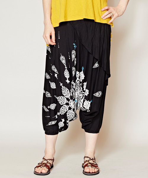 チャイハネ（チャイハネ）の「【チャイハネ】yul オリエンタルサルエルパンツ（その他パンツ・レディース・パープル/ブルー/ブラック/ベージュ・FREE）」の2枚目の写真